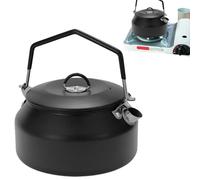 Générique Camping Water Kettle - 1l Stainless Steel Outdoor Kettle | Non-Stick Camping Tea Pot with Lid Damping, Scald Prevention & Even Heat Distribution for Hiking, Travel