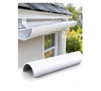 Générique Canal de Drainage Eau de Pluie Toit en U, Tuyau Guide Gouttière | Matériau PVC ; Parois épaisses disponibles ; Finition lisse ; Facile à couper et connecter(L-100 cm,OD-75 mm x T-2 mm)