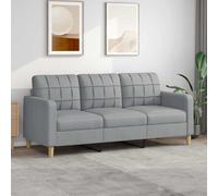 Générique Canapé à 3 Places Gris Clair 180 cm Tissu, Meubles, Canapés, Gris, (Poids 28.8KG)