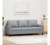 Générique Canapé à 3 Places Gris Clair 180 cm Tissu, Meubles, Canapés, Gris, (Poids 28.8KG)-9171