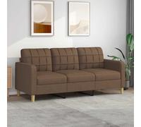 Générique Canapé à 3 Places Marron 180 cm Tissu, Meubles, Canapés, Brun, (Poids 28.8KG)