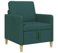 Générique Canapé avec Rangement Vert Foncé 72x78x87 cm Polyester | Siège Relevable, Housse Amovible, Cadre Métal Et Bois, Pieds Marron, 110 kg Par Siège