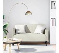 Générique Canapé Causeuse 109 cm en Velours crème, canapé Causeuse crème 109 cm Velours avec Assise Confortable en Mousse et Ressorts, Cadre Robuste en contreplaqué et accoudoirs Assortis