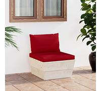 Générique Canapé Central Palette de Jardin avec Coussins Épicéa imprégné,Mobilier de Jardin,Sièges de Jardin,Éléments pour canapés modulables de jardin-3063366
