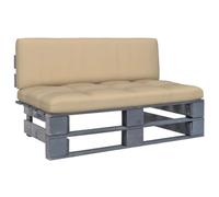 Générique Canapé Central Palette de Jardin Gris Bois de pin imprégné,Meubles, Mobilier de Jardin, Sièges de Jardin, Éléments pour canapés modulables de Jardin, Gris (Poids 4.29KG)-6484