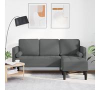 Générique Canapé d'angle 3 Places Gris foncé 160 cm en Tissu,Canapés,29.3KG-42001914