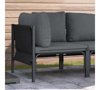 Générique Canapé d'angle Extérieur Acier Anthracite 80x80x71 cm | Cadre en acier robuste, finition poudre résistante, design modulaire personnalisable, idéal jardin terrasse