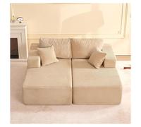 Générique Canapé d'angle modulable en Forme de L,Canapé de Sol sans Cadre,Doux for la Peau et Confortable, sans Assemblage, for la lectur(Hellbraun,Recamiere-Sofa)