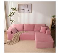 Générique Canapé d'angle modulable en Forme de L,Canapé de Sol sans Cadre,Doux for la Peau et Confortable, sans Assemblage, for la lectur(Rosa,Recamiere rechts)