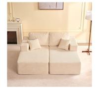 Générique Canapé d'angle modulable en Forme de L,Canapé de Sol sans Cadre,Doux for la Peau et Confortable, sans Assemblage, for la lectur(Beige,Recamiere-Sofa)