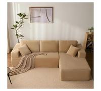 Générique Canapé d'angle modulable en Forme de L,Canapé de Sol sans Cadre,Doux for la Peau et Confortable, sans Assemblage, for la lectur(Hellbraun,Fußhocker)