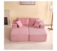 Générique Canapé d'angle modulable en Forme de L,Canapé de Sol sans Cadre,Doux for la Peau et Confortable, sans Assemblage, for la lectur(Rosa,Recamiere-Sofa)