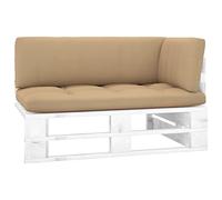 Générique Canapé d'angle Palette de Jardin Bois de pin imprégné de Blanc,Éléments pour canapés modulables de Jardin,3066568