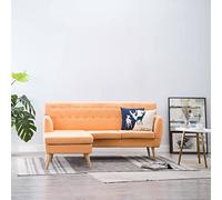 Générique Canapé d'angle revêtement en Tissu 171,5x138x81,5 cm Orange,Canapés,37.98KG-247022