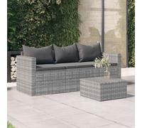 Générique Canapé de Jardin 3 Places avec Coussins Gris Résine tressée,Meubles,Mobilier de Jardin,Sièges de Jardin,Canapés de Jardin,Gris,18.32KG,362328