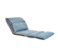Générique Canapé de Sol, Chaise Longue avec Baie vitrée, lit Pliant, siège inclinable Multi-Angle, pour la méditation, la Lecture, Le visionnage, Les Jeux vidéo, Lavable (Couleur : Bleu) (BL