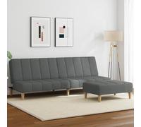Générique Canapé-lit à 2 Places avec Repose-Pied Gris foncé Tissu,Meubles,Canapés,Gris,31.9 KG,3258086