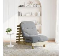 Générique Canapé-lit futon en Bois de pin Massif avec Dossier réglable et Matelas Mousse 70x206x11 cm, idéal pour Salon, Chambre ou Jardin, Pliable et Facile à Ranger, Charge Max 110 kg.