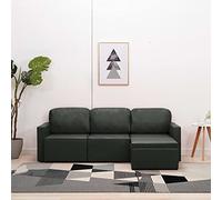 Générique Canapé-lit modulaire 3 Places Gris Similicuir,Canapés,57.4KG-288795
