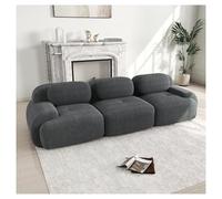 Générique Canapé-lit modulaire avec Pouf Ottoman, canapé modulaire 3 Places en Cordon, sans Assemblage, for Le Salon, canapé sans Cadre, avec accoudoirs incurvés(Grigio.,3S)