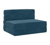 Générique Canapé-lit Pliant Bleu en Tissu Polyester avec Housse zippée, Matelas Convertible rectangulaire 80-190 cm pour Salon ou Chambre