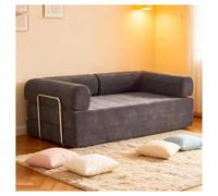 Générique Canapé-lit Pliant, Causeuse Convertible, canapé-lit, avec 2 oreillers, canapé 3 en 1 2 Places, avec accoudoir, Matelas Paresseux à Compression Confortable, for Le Salon(Dark Grey,2M)