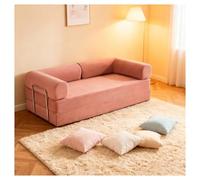 Générique Canapé-lit Pliant, Causeuse Convertible, canapé-lit, avec 2 oreillers, canapé 3 en 1 2 Places, avec accoudoir, Matelas Paresseux à Compression Confortable, for Le Salon(Rose,2M)