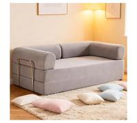 Générique Canapé-lit Pliant, Causeuse Convertible, canapé-lit, avec 2 oreillers, canapé 3 en 1 2 Places, avec accoudoir, Matelas Paresseux à Compression Confortable, for Le Salon(Light Grey,1M)