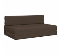 Générique Canapé-lit Pliant Moderne Taupe 152 x 86 cm, Convertible en Matelas d'appoint, Tissu 100% Polyester Doux et Respirant, Housse zippée Amovible, Rembourrage Mousse, Fermeture