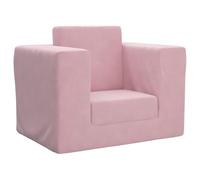 Générique Canapé-lit pour Enfants Rose en Peluche Douce avec Housse Amovible et Lavable, Remplissage en Mousse épaisse pour Un Confort léger et Stable, idéal comme canapé ou Mini-lit