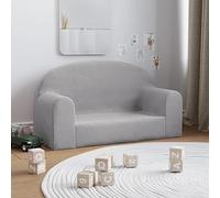 Générique Canapé pour Enfants 2 Places Gris Clair Peluche Douce,Meubles, Mobilier pour bébés & Tout-Petits, Gris (Poids 2.4KG)