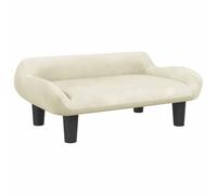 Générique Canapé pour Enfants crème 70x40x24 cm Velours,Meubles, Mobilier pour bébés & Tout-Petits, Crème (Poids 4.7KG)
