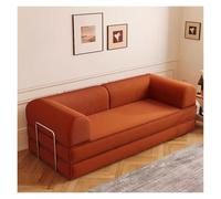 Générique Canapé sectionnel modulaire en Mousse Haute densité, canapé-lit Simple Pliant Convertible 3 en 1, canapé désossé, avec accoudoir et Cadre Fixe, for Salon, Chambre à Coucher(Caramel,59in)