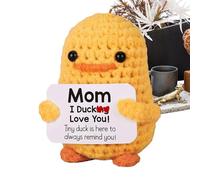 Générique Canard au Crochet Positif, Décor de Bureau Positive, Inspirante Faite Main pour Ados Adultes Voyage Bureau Coiffeuse Table de Nuit Bibliothèque Chambre Nursery Collectionneurs