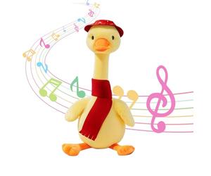 Générique Canard Dansant Parlant, Jouet en Peluche Musical, Animal en Peluche Électronique, Jouets De Sucette De Canards Câlins, Jouets De Canard Interactifs Rechargeables, pour Enfant De 1 À 3 Ans