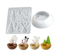 Générique Candle Holders Mold for Candlesticks - Reusable Silicone Moulds for Epoxy Resin, Plaster, Or Cement Casting, Ideal DIY Home Decoration, Arts, Crafts, and Christmas Holiday Handmaking