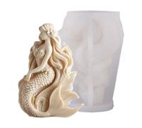 Générique Candle Molds,Mermaid Reusable Craft Supplies | Mermaid Candle Making Silicone Molds,for Wax Plaster Soaps Arts & Crafts Homes Decors Table Centerpieces Beginner Family