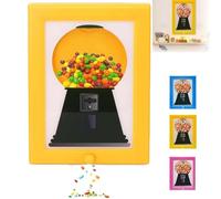 Générique Candy Dispenser Frame,Handy Wall Candy Frame,Hanging Candies Machine Art,For Candy,Nuts,Chocolates,Easy Dispense Treat Dispenser For Home Kitchen Office (SIZE, Yellow, SIZE)