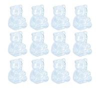 Générique Candy Jar with Lid, 12-Piece Clear Bear Shape Bottles for Gummy, Coffee Beans, Sugar, Tea, Chocolate, Pantry, Kitchen & Party