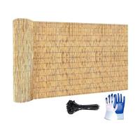 Générique Canisse Bambou Brise Vue Balcon Naturel Rouleau De Clôture D'intimité avec Attaches Séparation Décorative pour Terrasse Facile À Installer H30-240cm L30-1000cm(Nature,150x180cm)