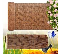 Générique Canisse Brise Vue en Roseau Nature 30cm 50cm 60cm 80cm 120cm Hauteur Rouleau De Clôture en Roseau Privé 80cm A 1500cm Longueur Clôture Décorative for Jardin Balcon Arrière-Cour