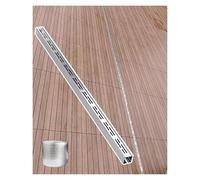 Générique Caniveau de Drainage Extra étroit avec Ruban étanche, Ensemble de Drainage en Acier Inoxydable pour Usage extérieur avec caniveaux étroits, Grille d'égout pour allée latérale de ma