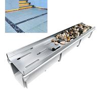 Générique Caniveau extérieur, caniveau de Drainage en béton, décoration de Jardin, caniveau de Sol de Garage pour Remplissage de Galets (Dimensions : 19,5 x 22 cm (7,7 x 8,7 Pouces))