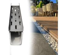 Générique caniveau Exterieur Caniveau en Pavé De 60 100 Cm pour Périmètre De Terrasse, Kit De Drainage en Forme De U 10 15 20 25 30 Cm De Largeur(L 100 CM W 25 CM H 30 CM)
