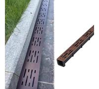 Générique Caniveau Exterieur Caniveaux Et Grilles de Drainage Étroits de Kit de Crépines pour Trottoir Allée Garage Terrasse Siphon de Sol pour Jardin Cour Balcon et Locaux,6pcs