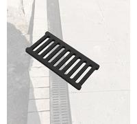 Générique caniveau Exterieur Couvercle de Canal à Bords carrés de Drainage Noir PE, kit de Couverture de Drainage de Protection de gouttière antidérapante(W 50 CM H 3 CM)