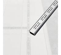 Générique caniveau Exterieur Drain de Canal LxH 3,5X3 15X8 20X5 Cm, Couvercle de Canal en Acier Inoxydable 304, kit de drains de tranchée Sol en métal épaissi(W 10 CM H 5 CM)