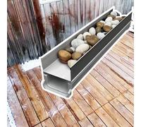 Générique caniveau Exterieur Drain de tranchée en résine à Canal en U 10 15 20 25 30 Cm de Largeur/Kit de Drainage de Canal pavé avec Plaque de Couverture(L 60 CM W 10 CM H 9 CM)