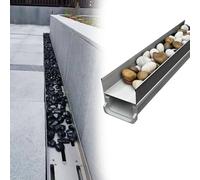 Générique caniveau Exterieur Kit de Drainage de tranchée de Sol de Jardin avec Plaque de recouvrement, Canal de Drainage Souterrain (Hauteur : 9 15 25 35 cm)(L 100 CM W 15 CM H 15 CM)