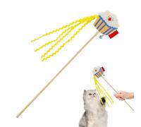 Générique Canne À Pêche Jouet Chat | Jeu Coloré avec Clochette Amusante | Jouets À Gland Chat,pour Petite Race Intérieur Extérieur Animal Domestique